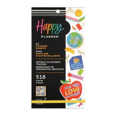 Happy Planner AufkleberSet für Lehrer, Planer und Projekte   Mehrfarbige Aufk...