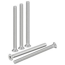 M5-0.8x75 Flat Head Machine Screws -10pcs -304 Stainless Steel -Silver