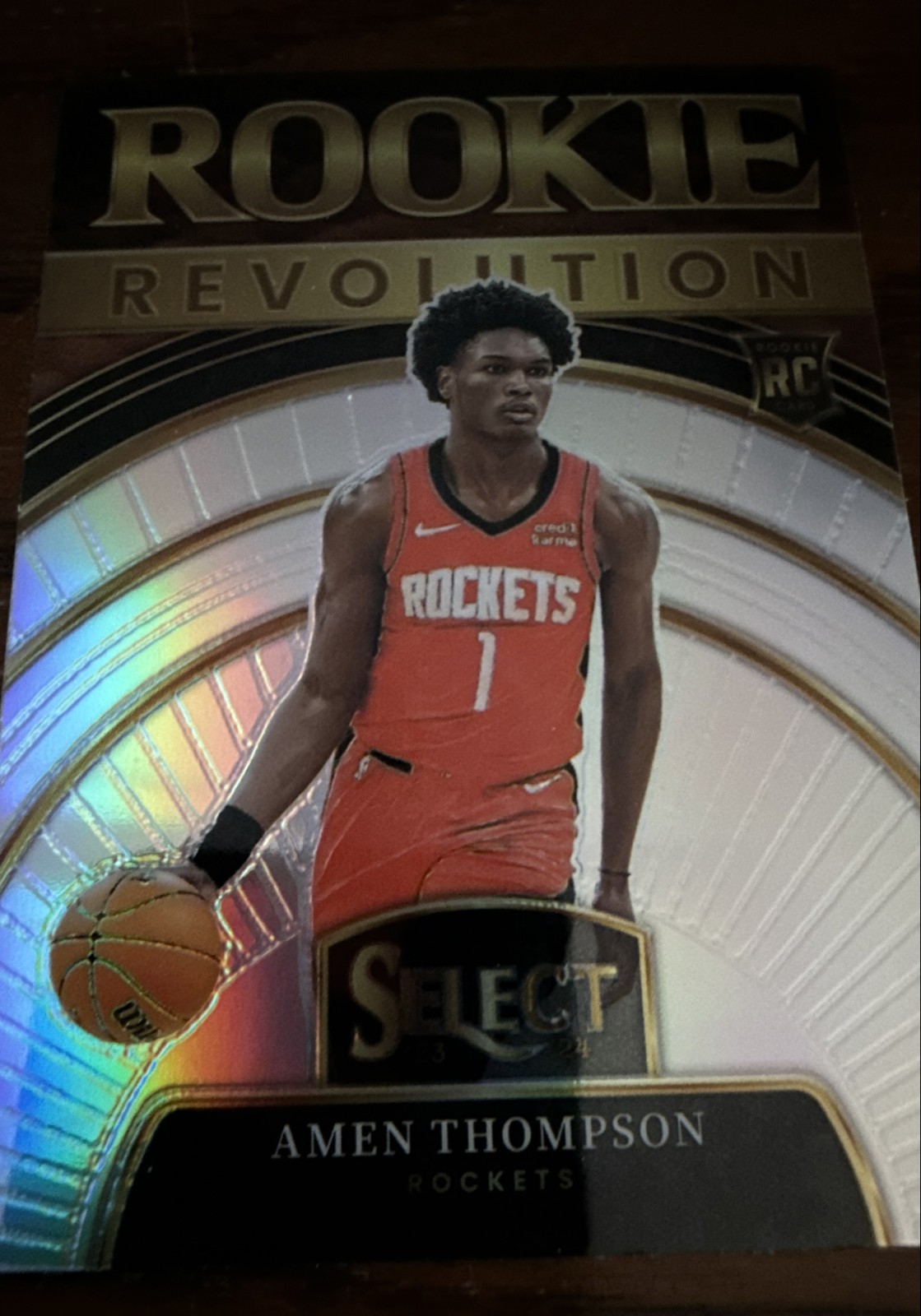 2023-24 Panini Select - Rookie Revolution Amen Thompson #14 Silver Prizm (RC)