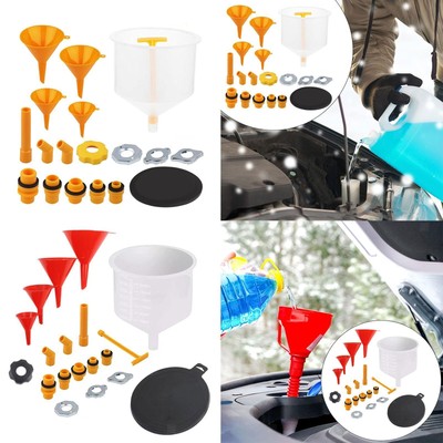 19x Generic Auslaufsicher Kühlmittel Trichter Set KFZ Kühler Trichter Set