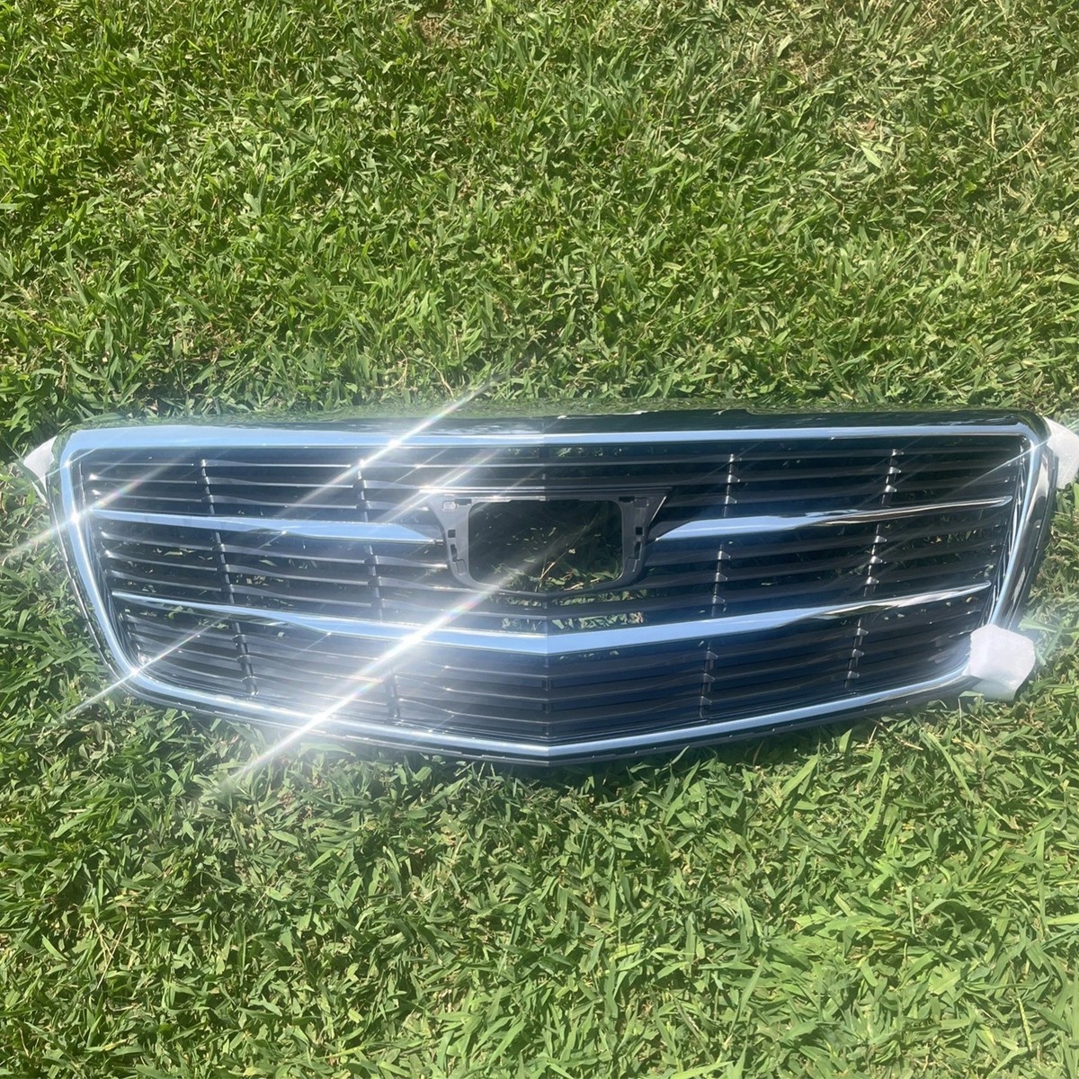 For Cadillac ATS-V 2013-2019 Paint Black Front Upper Bumper Mesh Grill Grille
