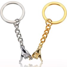 2Pcs Couples Keyrings,Pinky Promise Keyring,Matching Couple Keychain Boyfriend
