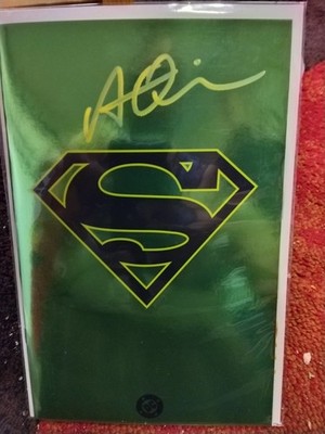Superman Unlimited 2  GREEN KRYPTONITE FOIL SIGNED by Arris Quinones - LTD 500