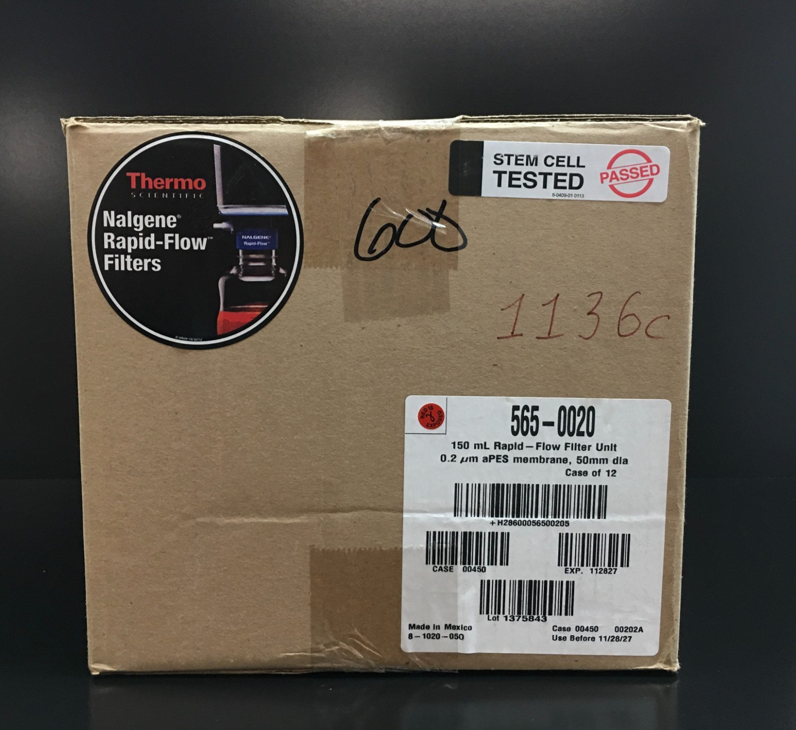 Thermo Scientific REF 565-0020 150mL Rapid Flow Filter Unit 0.2um 50mm Case