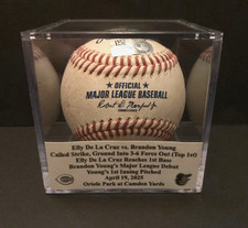 Brandon Young Major League Debut Game Used Baseball Elly De La Cruz 4/19/2025