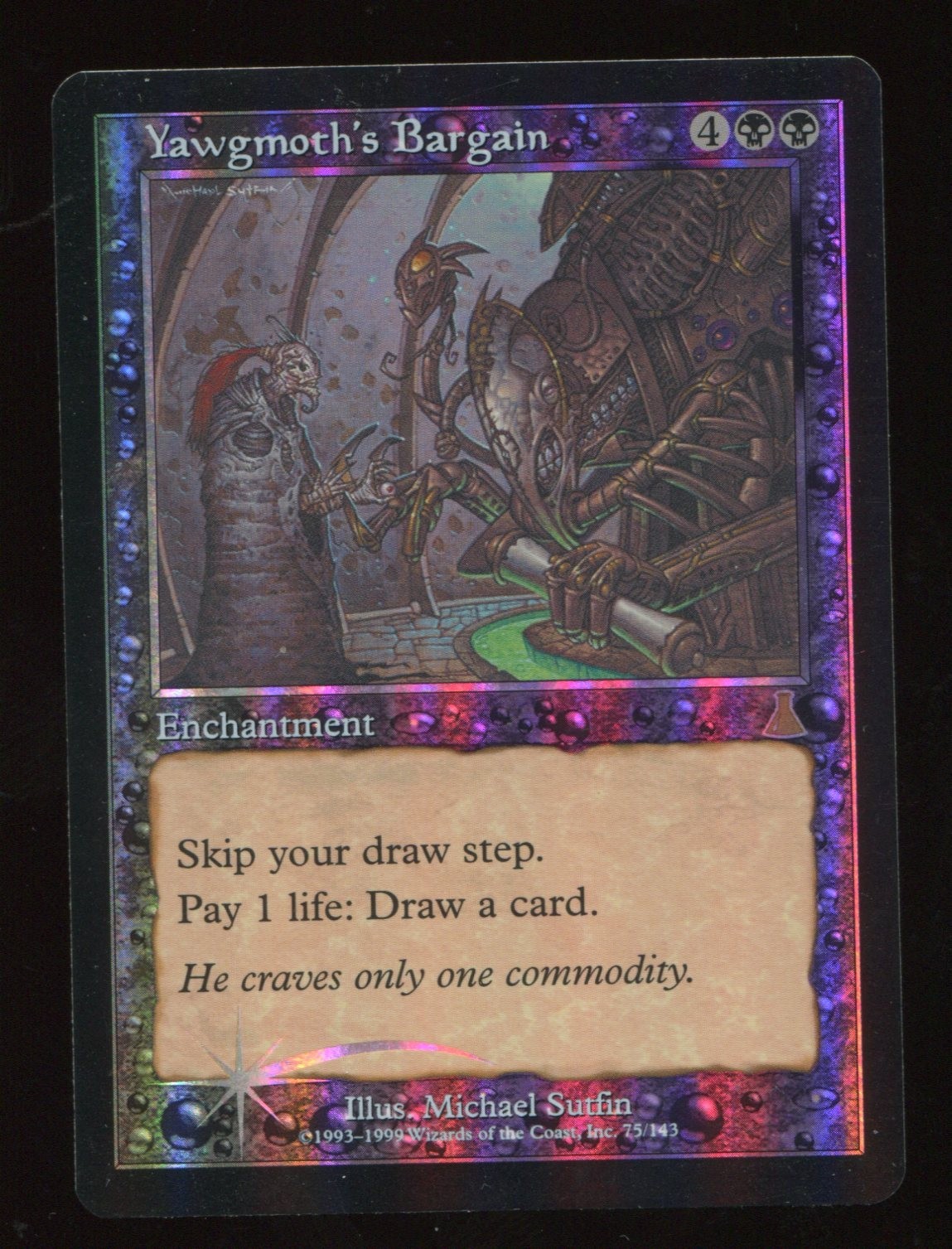 Yawgmoth's Bargain Foil Urza's Destiny LP/SP MTG magic #4568