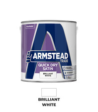 Armstead Trade Quick Dry Satin Paint - Brilliant White - All Sizes