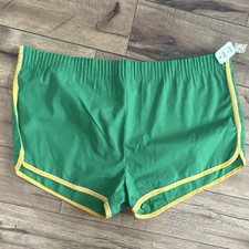 Vintage Men's Green Yellow Sports Shorts Size L Regular Sportswear Beach Style