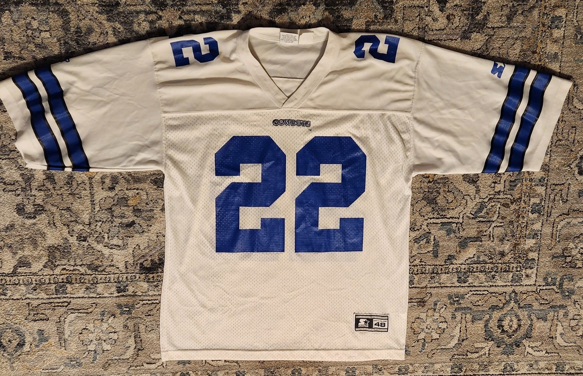 Vintage Dallas Cowboys Jersey Mens Large 48 White Blue NFL