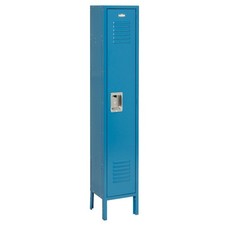 Single Tier Locker 15x18x72 1 Door Unassembled Blue