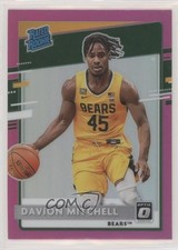 2021 Chronicles Draft Picks Donruss Optic Rated Rookies Pink Davion Mitchell 2u6