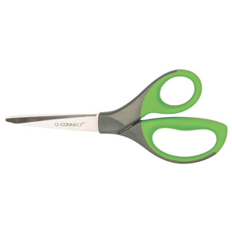 Forbici universali in blister Q-Connect Elite Softgrip lame 21 cm asimmetriche g