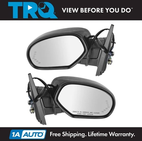 TRQ Mirror Power Folding Heated Signal Memory Paint To Match Set for GM Pickup