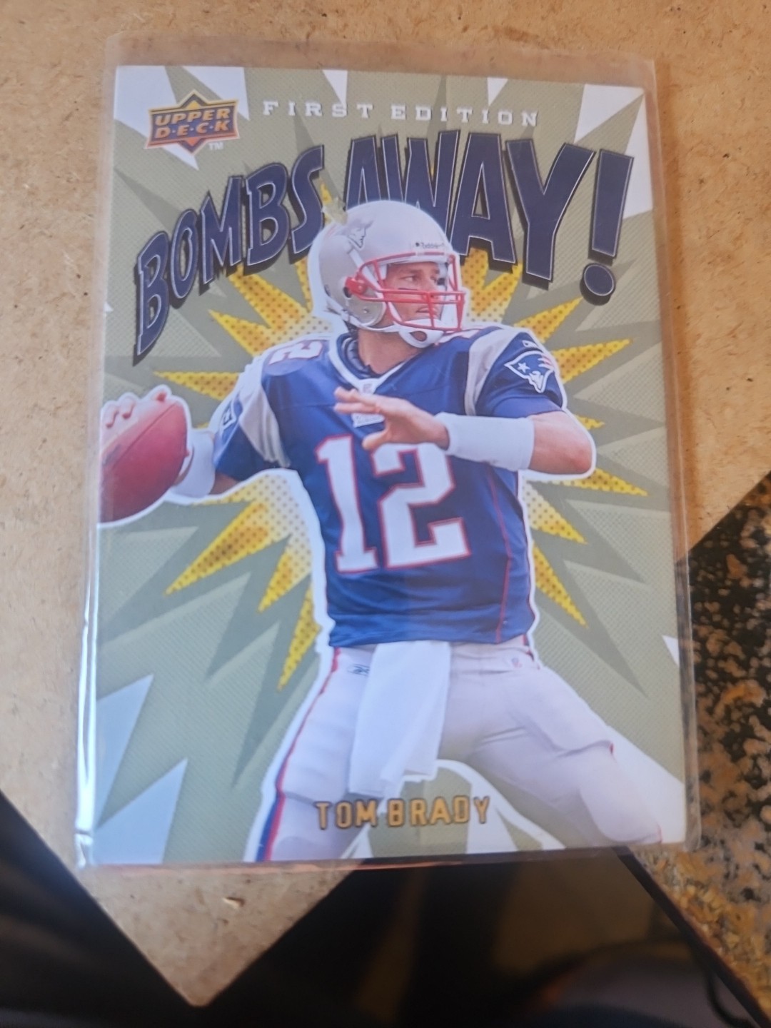 The Value of A 2009 Upper Deck First Edition Bombs Away! Tom Brady New England