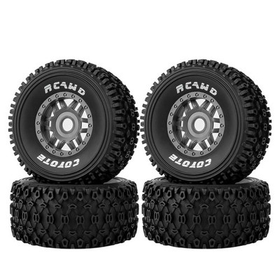 RCAWD 4pcs All Terrain Adaptation Pre Glued Wheel Tires For Arrma 1/8 Mojave 4S