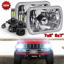 100W 7x6" Led Headlight Projector Hi/Lo Halo DOT for Toyota Mr2 1986-1995 Coupe