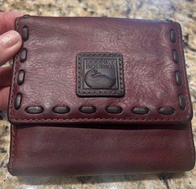 Vintage Dooney&Bourke Women s Wallet/Coin Purse, Rich Cordova Leather Stitching