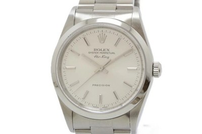 Rolex Air King 14000M Stainless Steel 34mm Silver Dial Automatic Men's #DW440