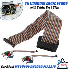For Rigol MSO5000 PLA2216 16 Channel Logic Probe with Cable, Test, Clips DHO900