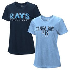 Women's G-III 4Her by Carl Banks  Navy/Light Blue Tampa Bay Rays Two T-Shirt