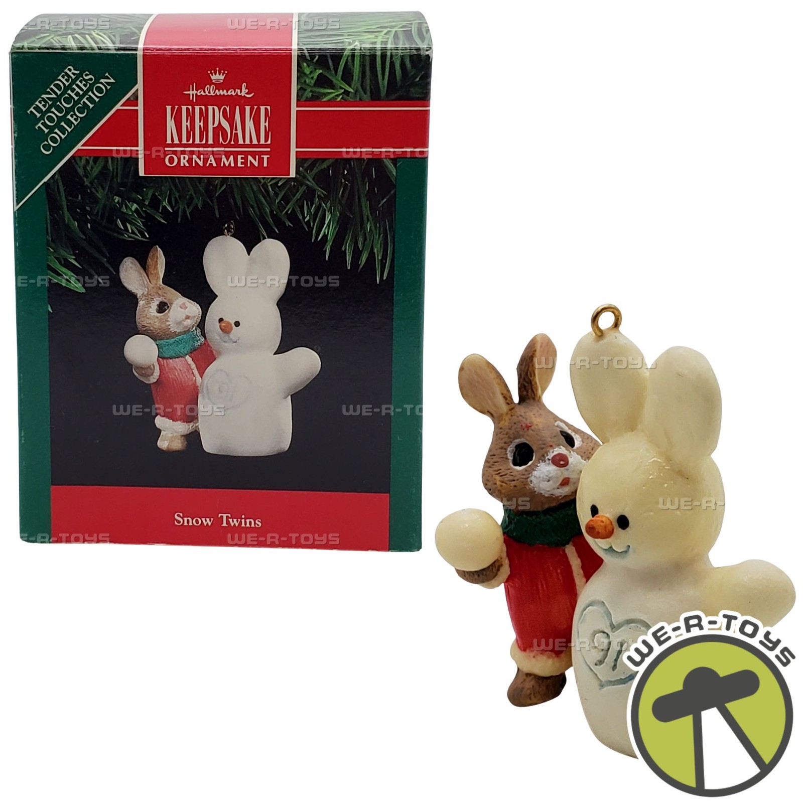 Hallmark Keepsake 1991 Snow Twins Christmas Ornament