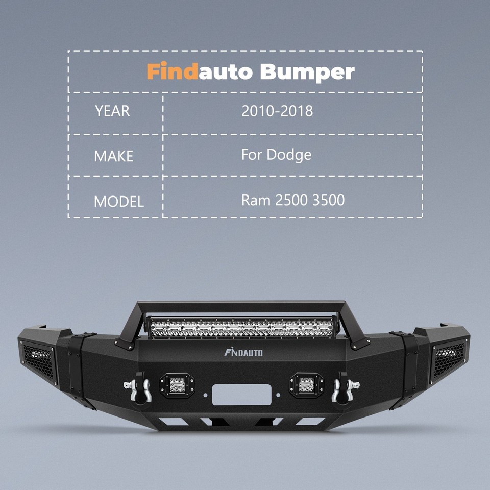 Fits for 20102018 Dodge Ram 2500 3500 Front Bumper w/ Dring & Winch