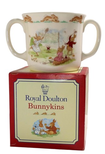 Royal Doulton Bunnykins 2 Handled Child's Fine Bone China Mug Cup w/Box - Picture 1 of 10