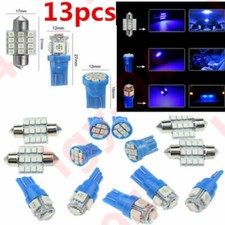 13x T10 31mm Blue Led Map Interior Package Kit For Dome License Plate Lamp Bulbs