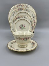 Vintage Lenox, Cinderella 5 piece place setting, V308 Old gold trim, 1947-1966