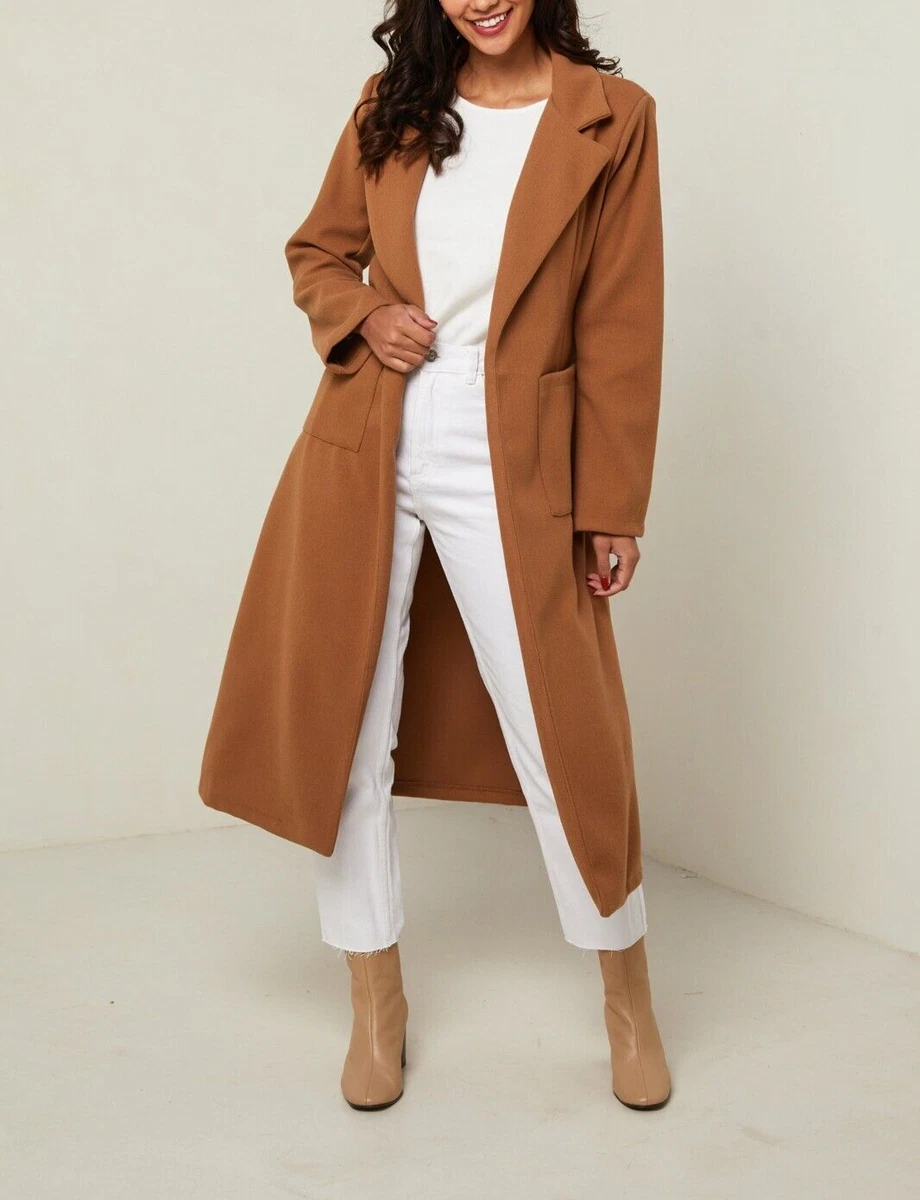 RRP 149 LE COMPTOIR DU MANTEAU Women s Long Coat Jacket S Made in Italy 98211 eBay