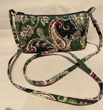Vera Bradley Green Paisley Crossbody Purse Bag