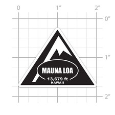 Mauna Loa Sticker for water bottle phone tumbler hard hat