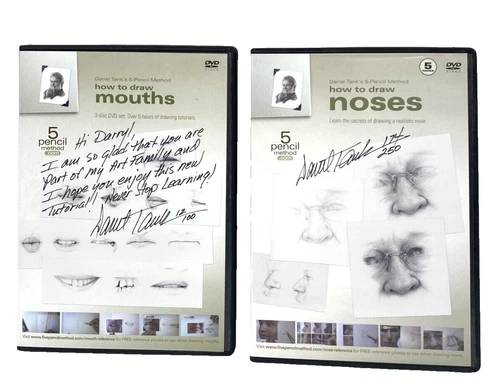 Darrel Tank’s 5-Pencil Method How To Draw Mouths, How To Draw Noses - 6 Discs