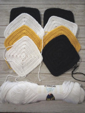 crochet handmade yarn granny squares 5 Inch 8pc + extras USA made