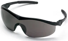 MCR Safety Storm Safety Glasses with Black Frame and Gray Lens ANSI Z87