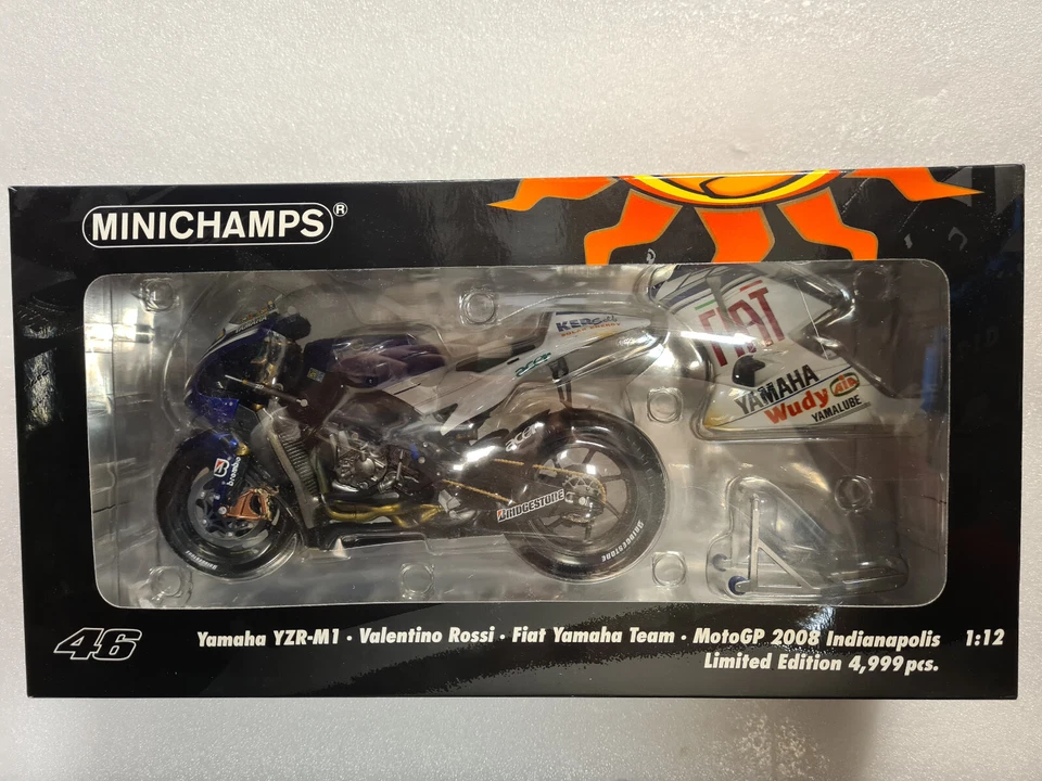 Yamaha YZR M1 2008 Winner GP USA V.Rossi 122083146 1/12 Minichamps - Immagine 3 di 3