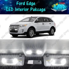 White Interior LED Lights Package Kit + License Lights for 2007 - 2014 Ford Edge