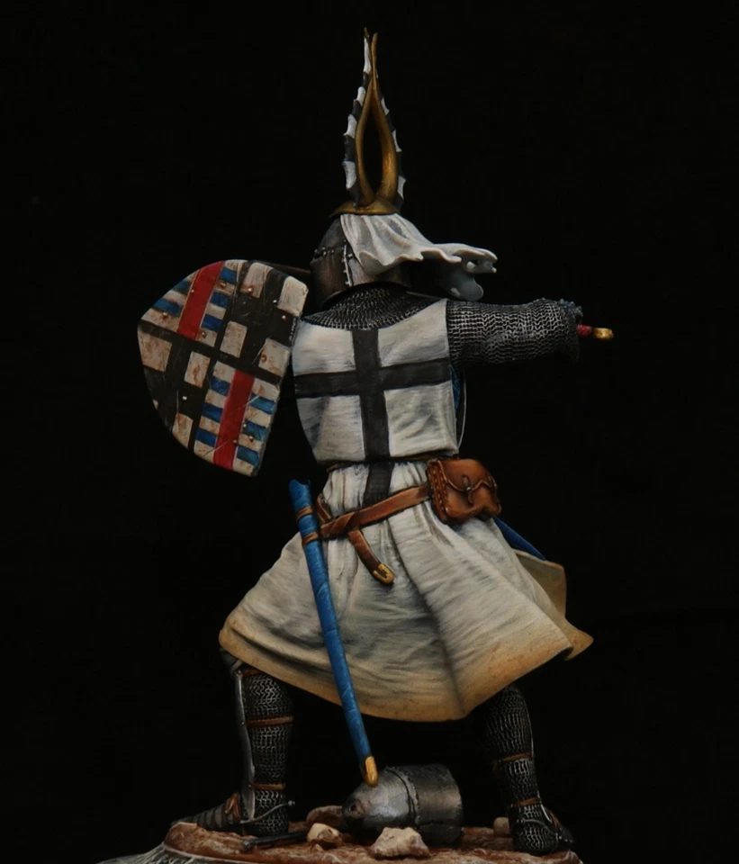 Soldatino giocattolo in miniatura dipinto cavaliere teutonico 75 mm prevendit... - Immagine 4 di 4