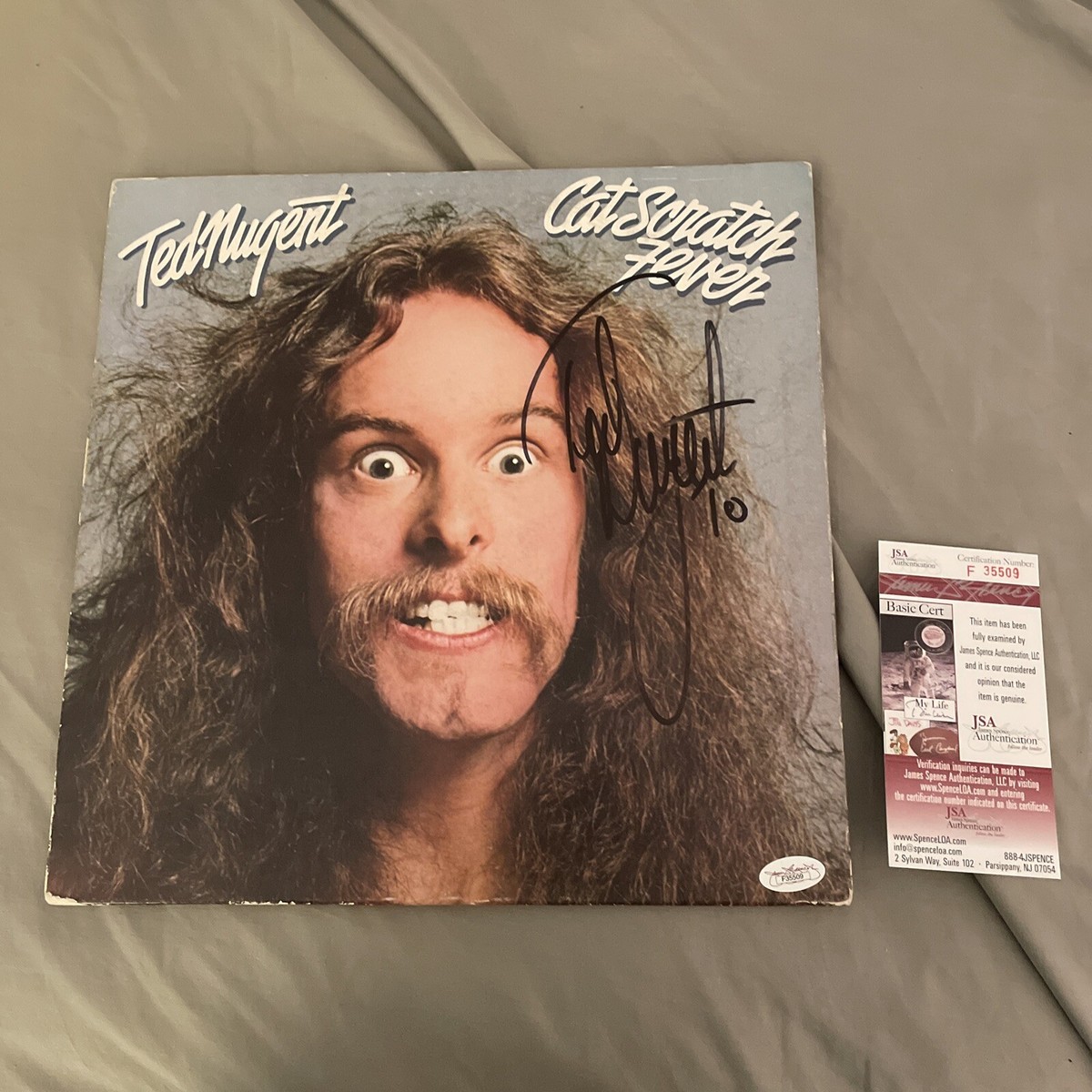 Ted Nugent AUTOGRAPH JSA COA Album Cat Scratch Fever SIGNED TWICE