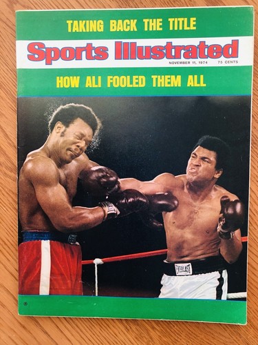 Sports illustrated 1974 Muhammad Ali George Foreman Ex Nmt LABEL REMOVED