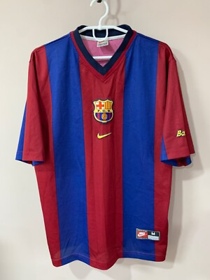 Barcelona 1998/99 Home Football Shirt Nike Vintage