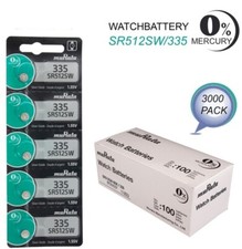 3000PK Murata 335 Silver Oxide Watch Battery SR512SW Wholesale Pack
