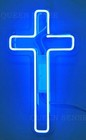 Jesus Cross Blue Acrylic 14" Neon Sign Lamp Light Shop Glass Beer Bar Club Ey