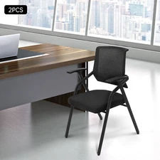 2pcs Office Guest Chair Conference Room Reception Chair With Lumbar Support