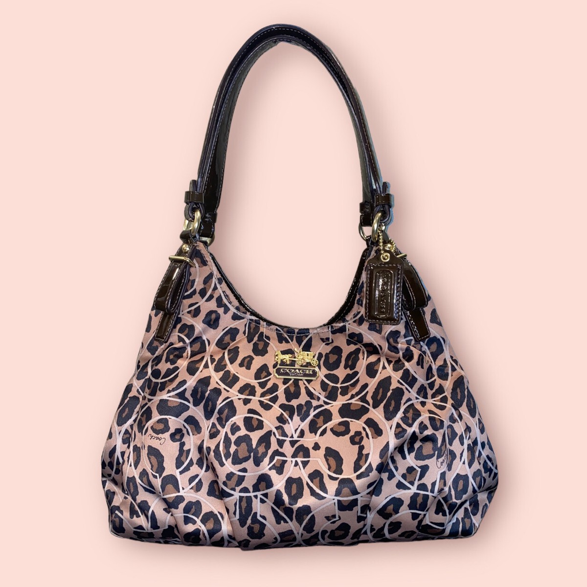 COACH Madison Maggie Hobo Ocelot Leopard 17751 Shoulder COACH Madison Maggie Hobo Ocelot Leopard 17751 Shoulder