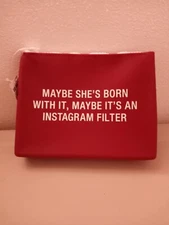 About Face Designs Cosmetic Bag Maroon 