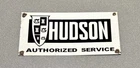 VINTAGE 12” HUDSON DEALERSHIP PORCELAIN SIGN CAR GAS OIL TRUCK MOTORCYCLE