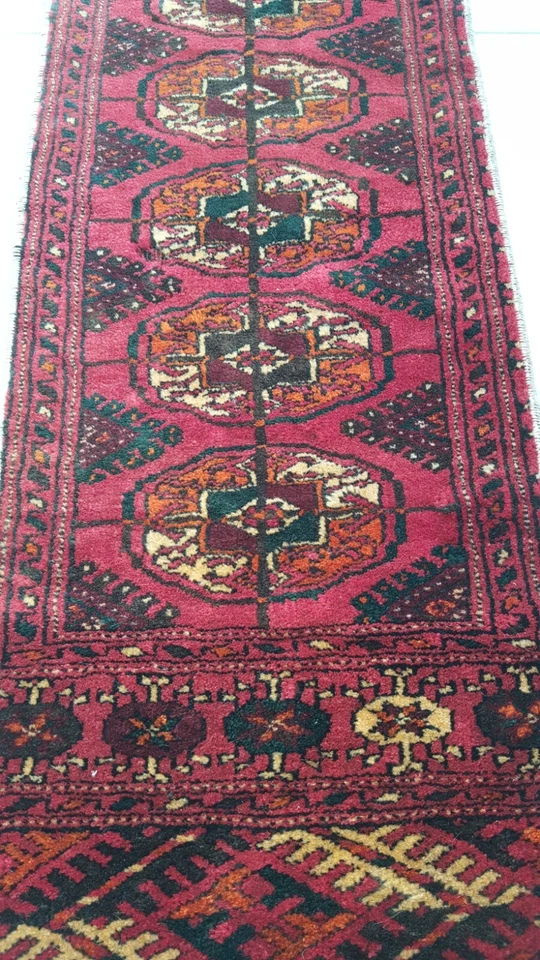 Antigua alfombra turcomana alfombra tradicional hecha a mano alfombra de cocina alfombra decoración boho!!!! Foto 4 de 4