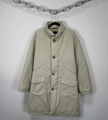 Fay Stadium Men's Beige Limited Down Jacket Coat Padded Italian Premium L