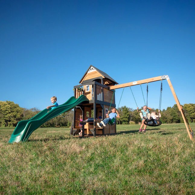 Playhouse Canyon Creek All Cedar Swing Set Backyard Discovery